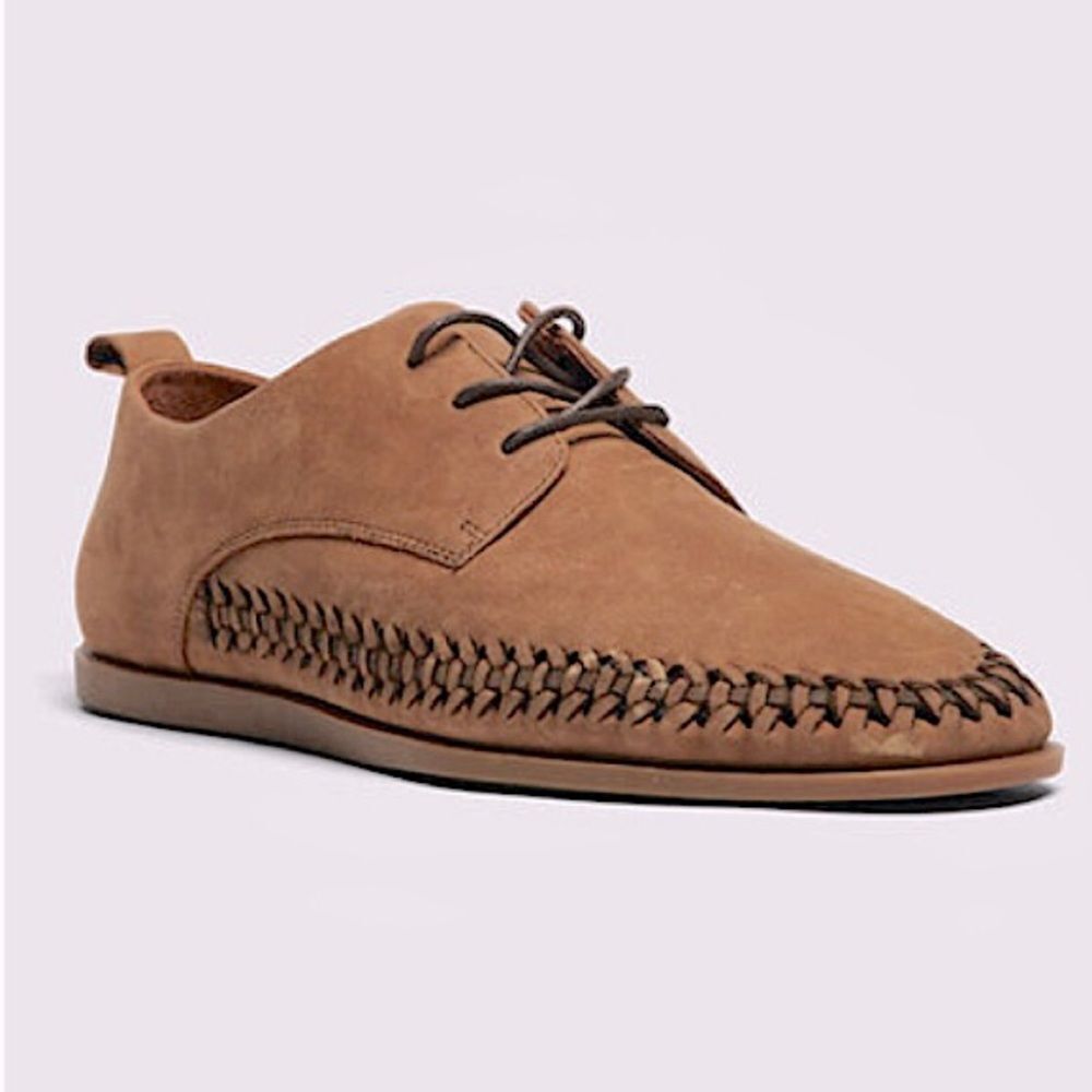 Rodd & Gunn Hamilton Huarache Loafers Brown Leather Woven Derby Shoes EU 45